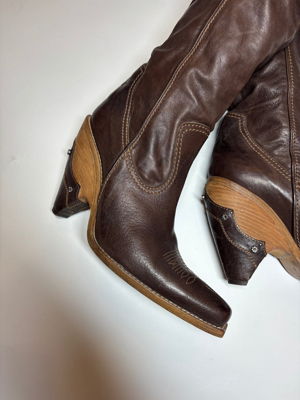 SS06 Christian Dior Leather Cowboy Boots